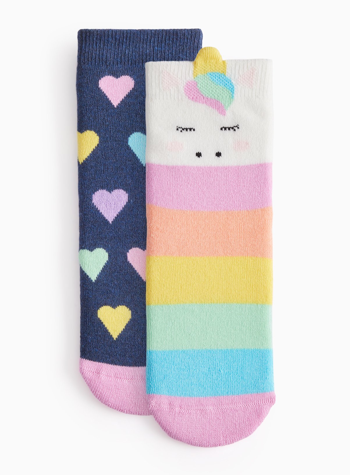 Pastel Rainbow Bright Welly Socks 2-Pack 6-8.5 Infant - Image 1 thumbnail